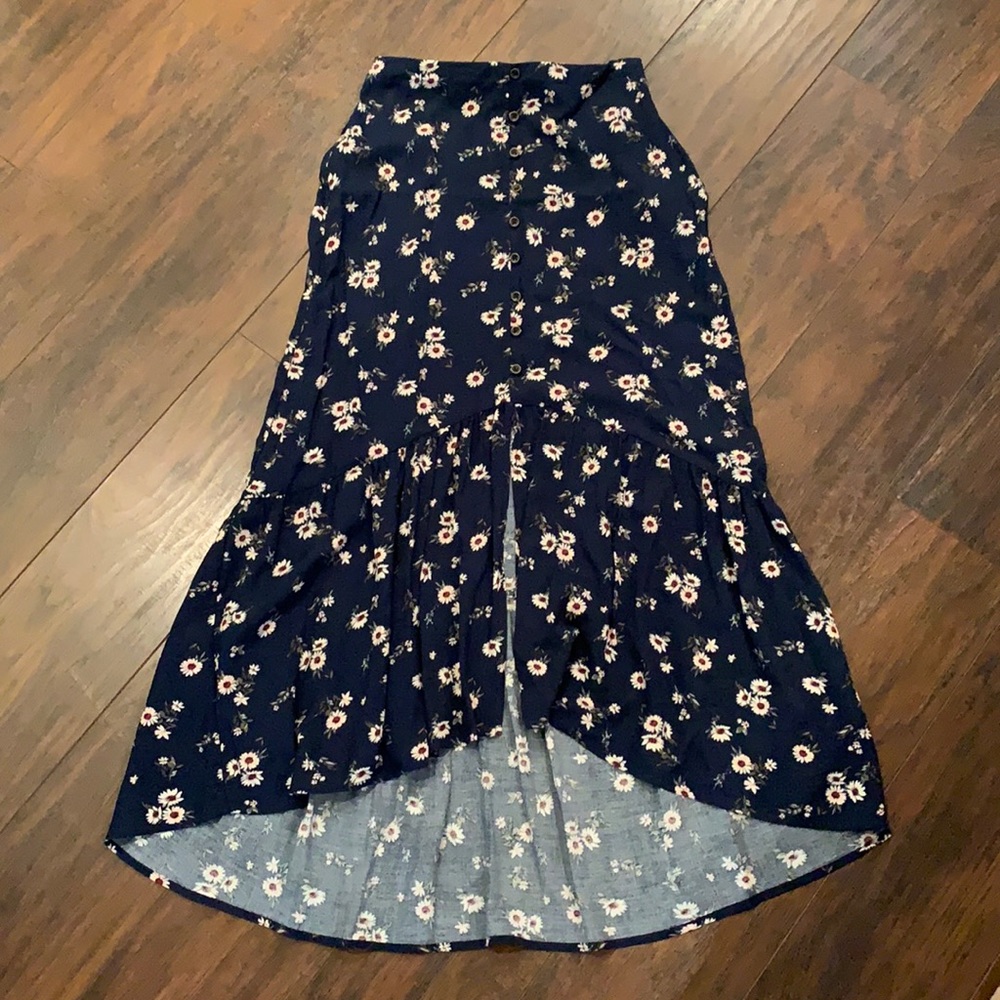 Long high low skirt
